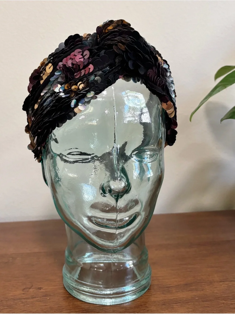 Zara Accessories Size S-M Sequins Knotted Stretch Headband Turban